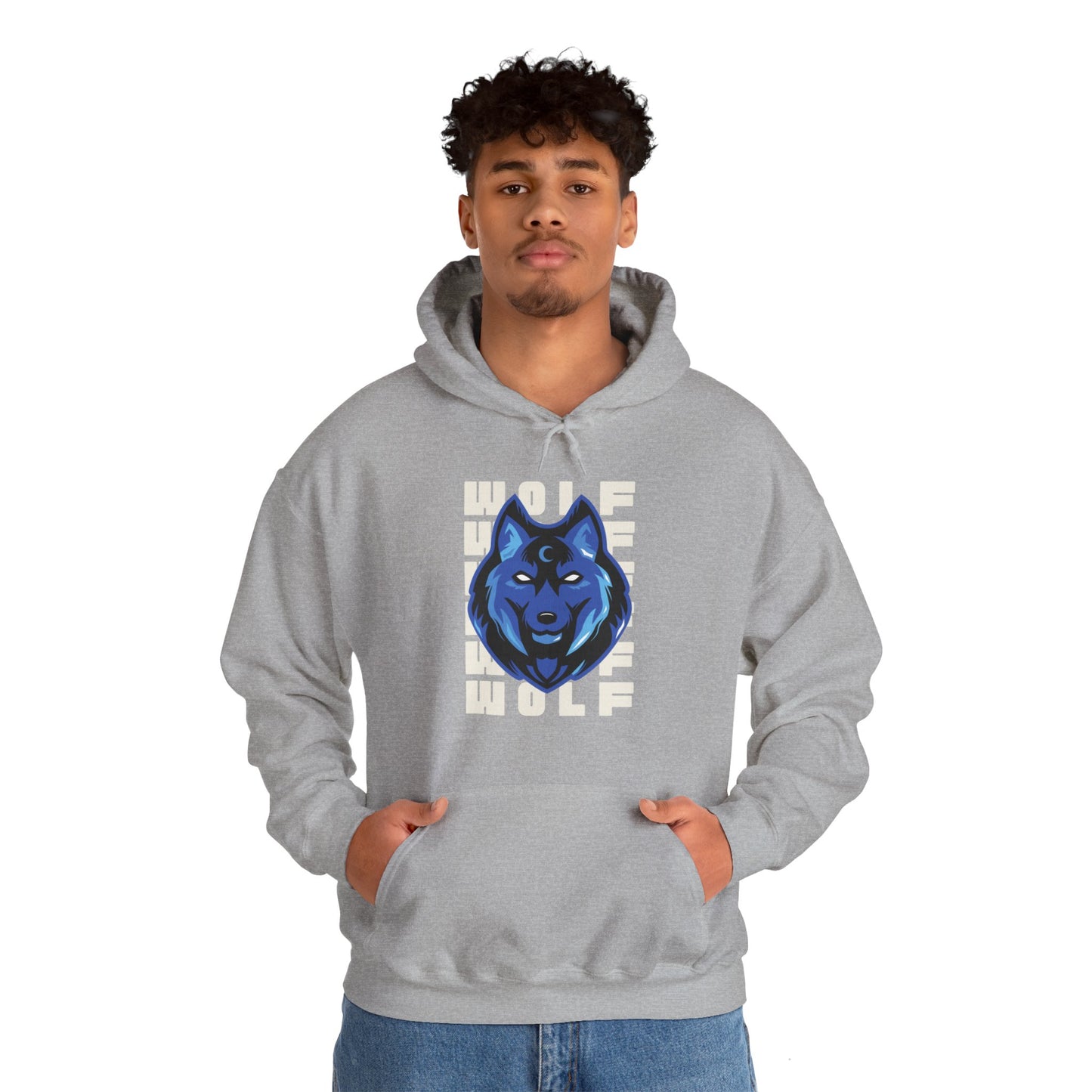 Unisex Heavy Blend™ Graphic Design (WOLF) Hooded Sweatshirt