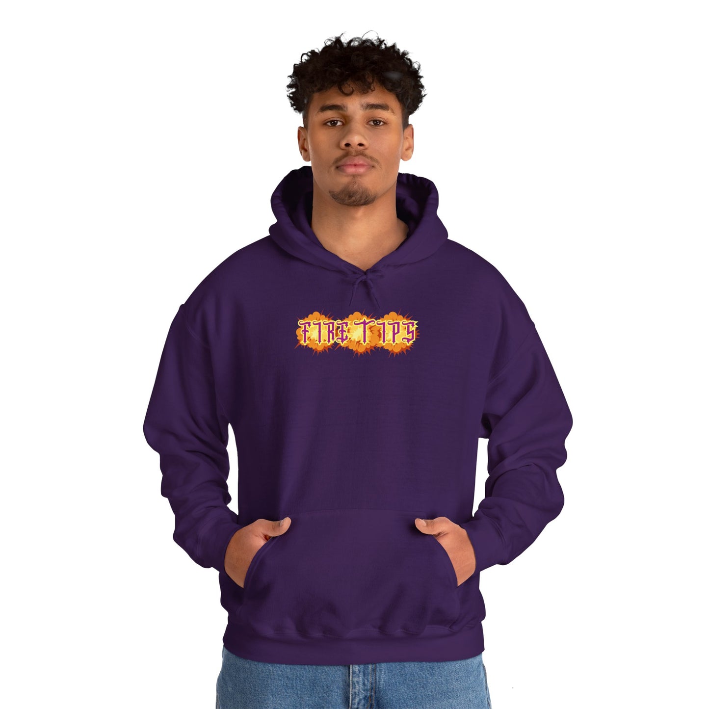 Unisex Heavy Blend™ Hooded Graphic design (Fire Tips) Sweatshirt