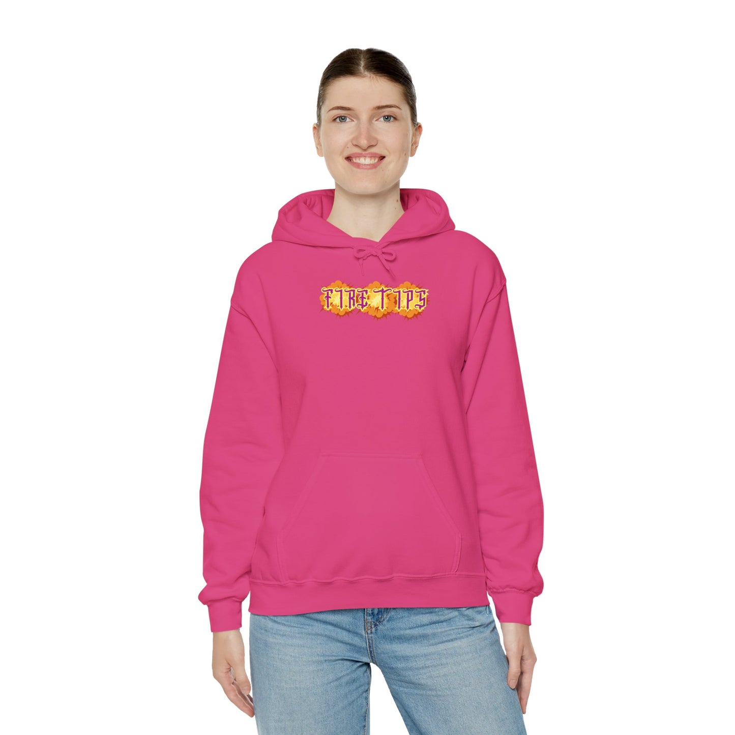 Unisex Heavy Blend™ Hooded Graphic design (Fire Tips) Sweatshirt