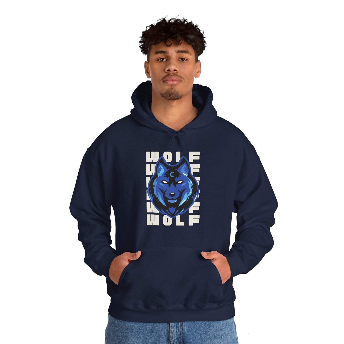 Unisex Heavy Blend™ Graphic Design (WOLF) Hooded Sweatshirt