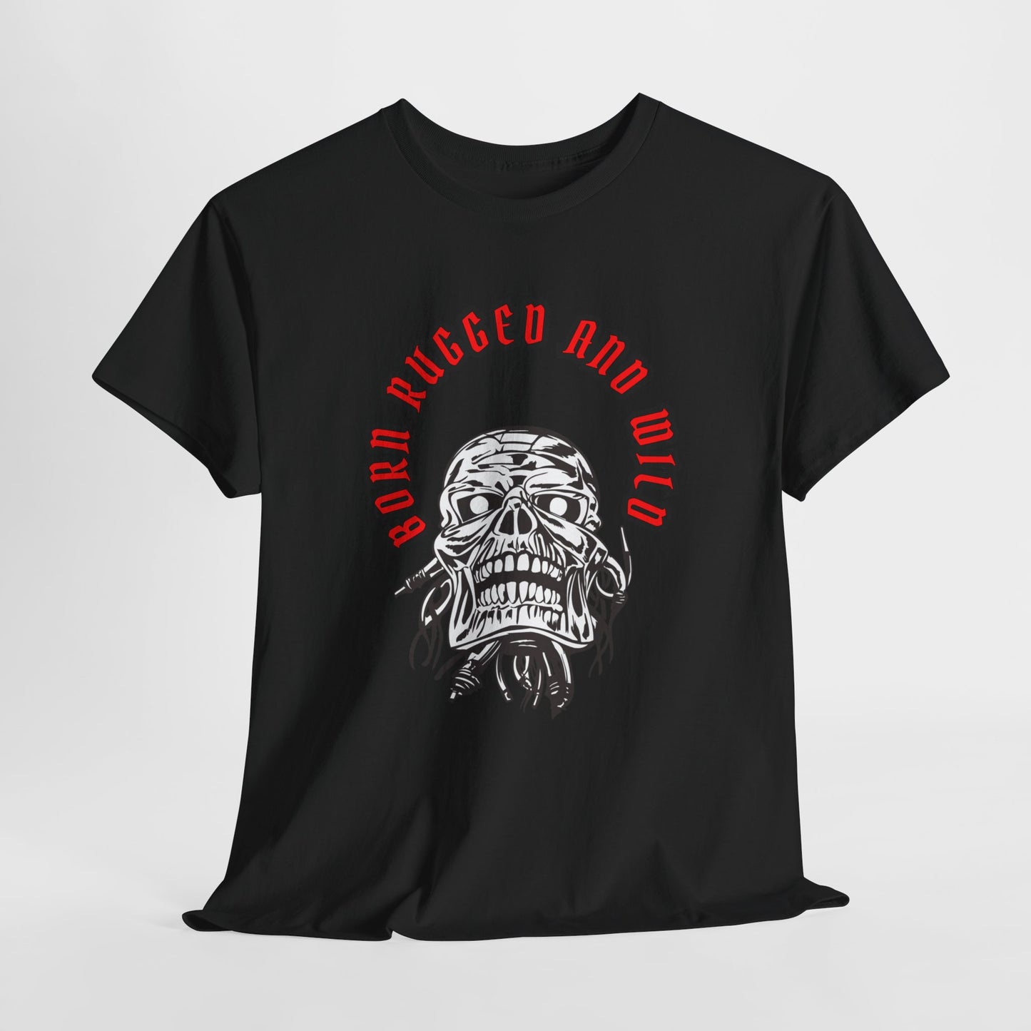Unisex Heavy Cotton design (Born Rugged and Wild) T-shirt