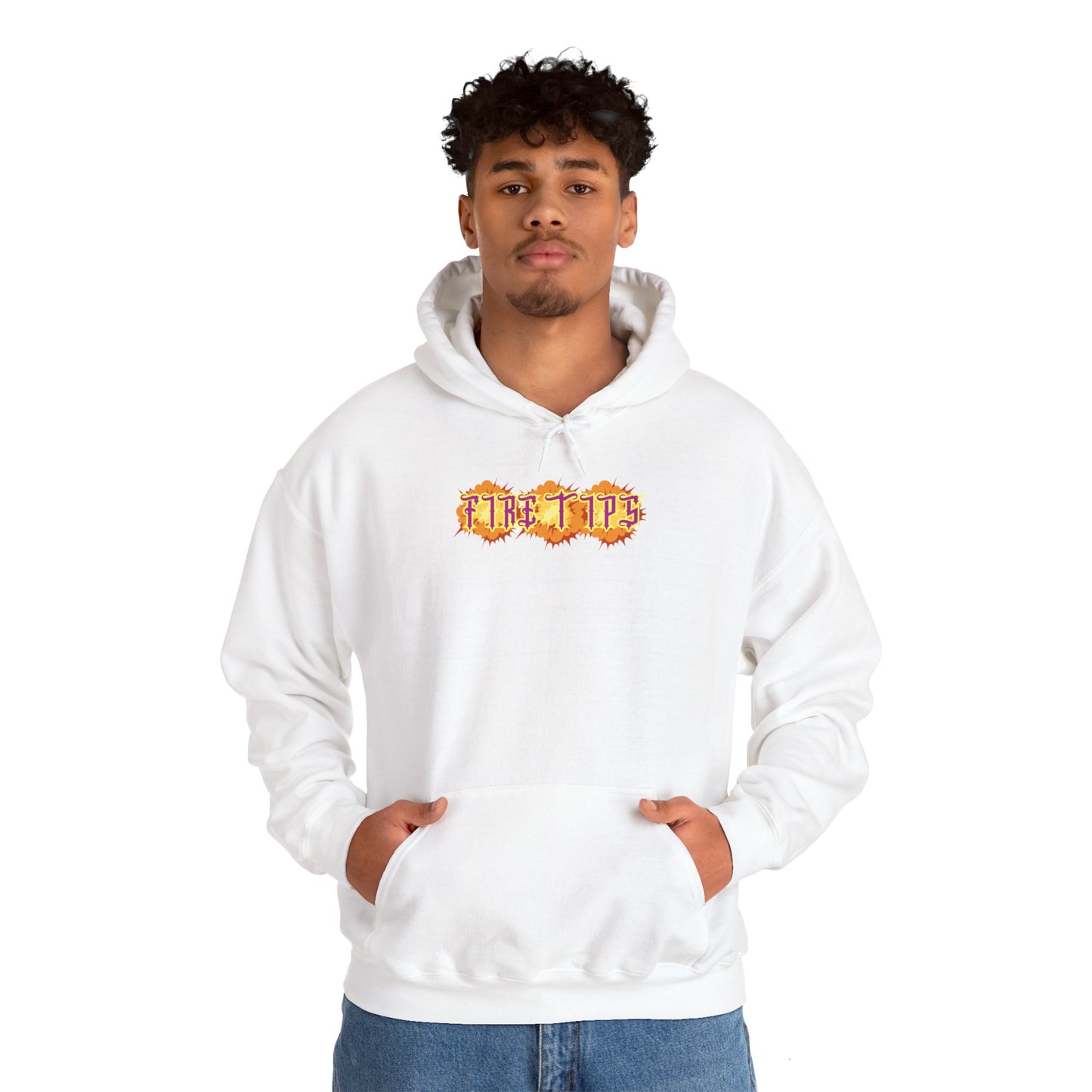 Unisex Heavy Blend™ Hooded Graphic design (Fire Tips) Sweatshirt