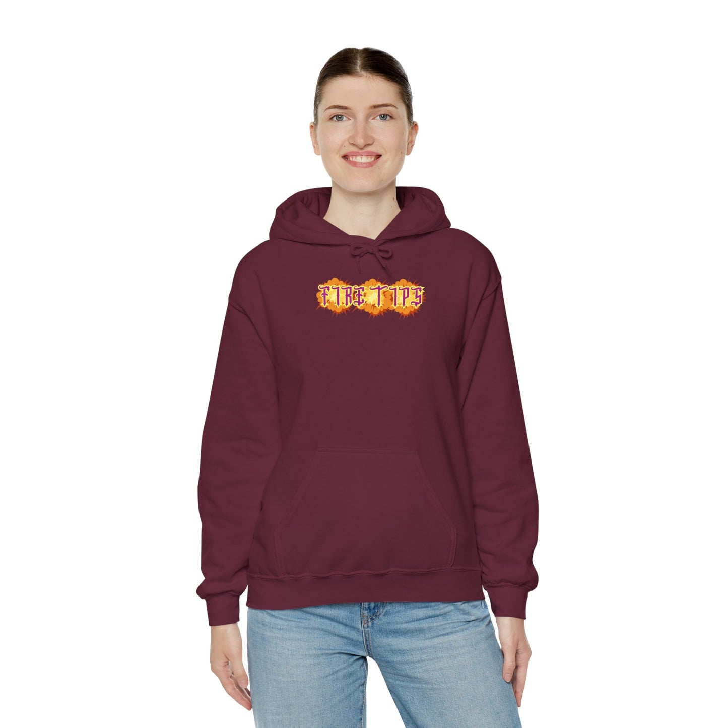 Unisex Heavy Blend™ Hooded Graphic design (Fire Tips) Sweatshirt