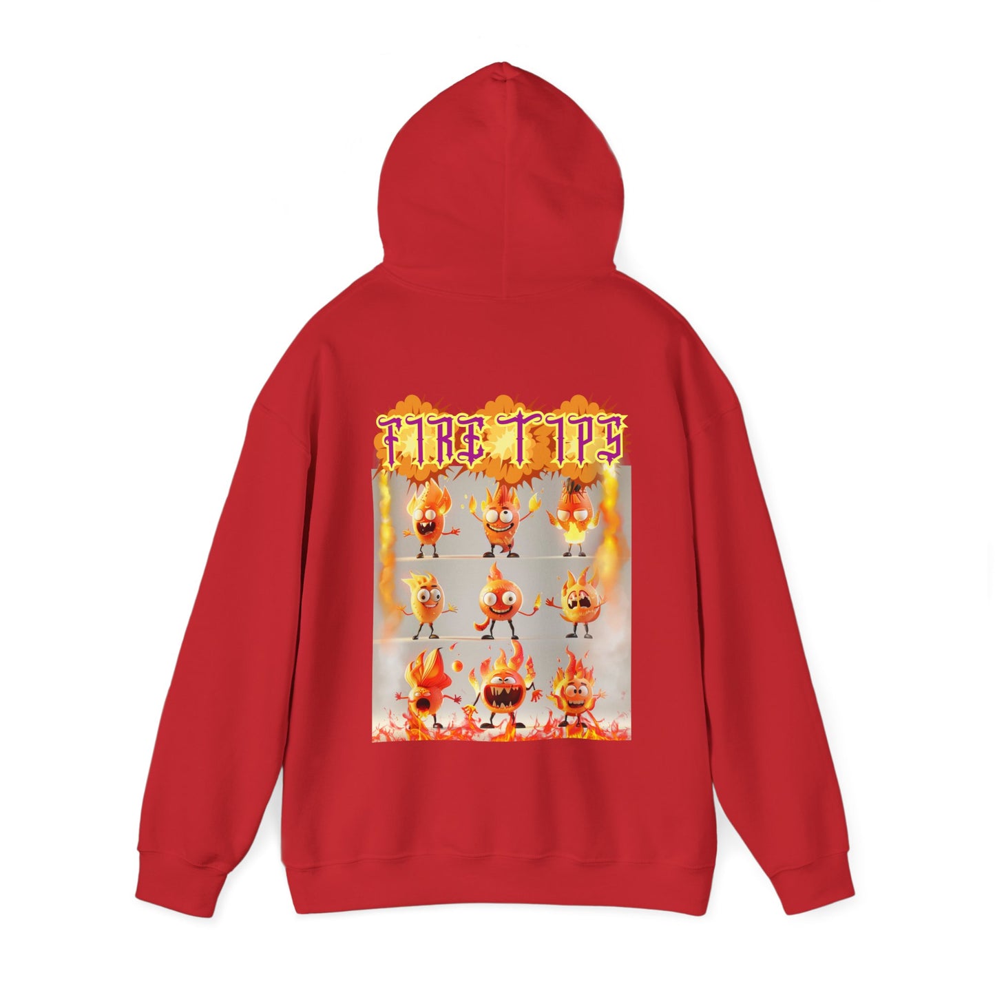 Unisex Heavy Blend™ Hooded Graphic design (Fire Tips) Sweatshirt