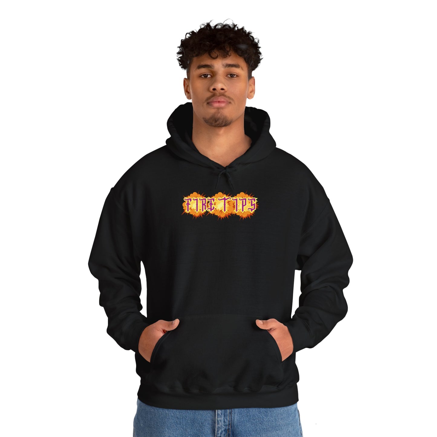 Unisex Heavy Blend™ Hooded Graphic design (Fire Tips) Sweatshirt