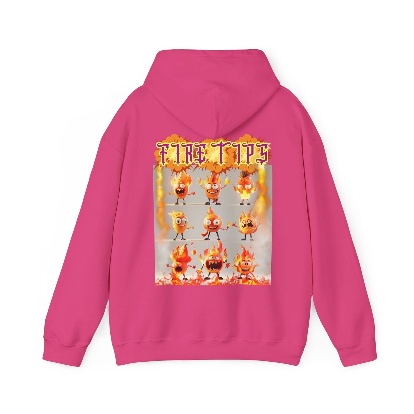 Unisex Heavy Blend™ Hooded Graphic design (Fire Tips) Sweatshirt