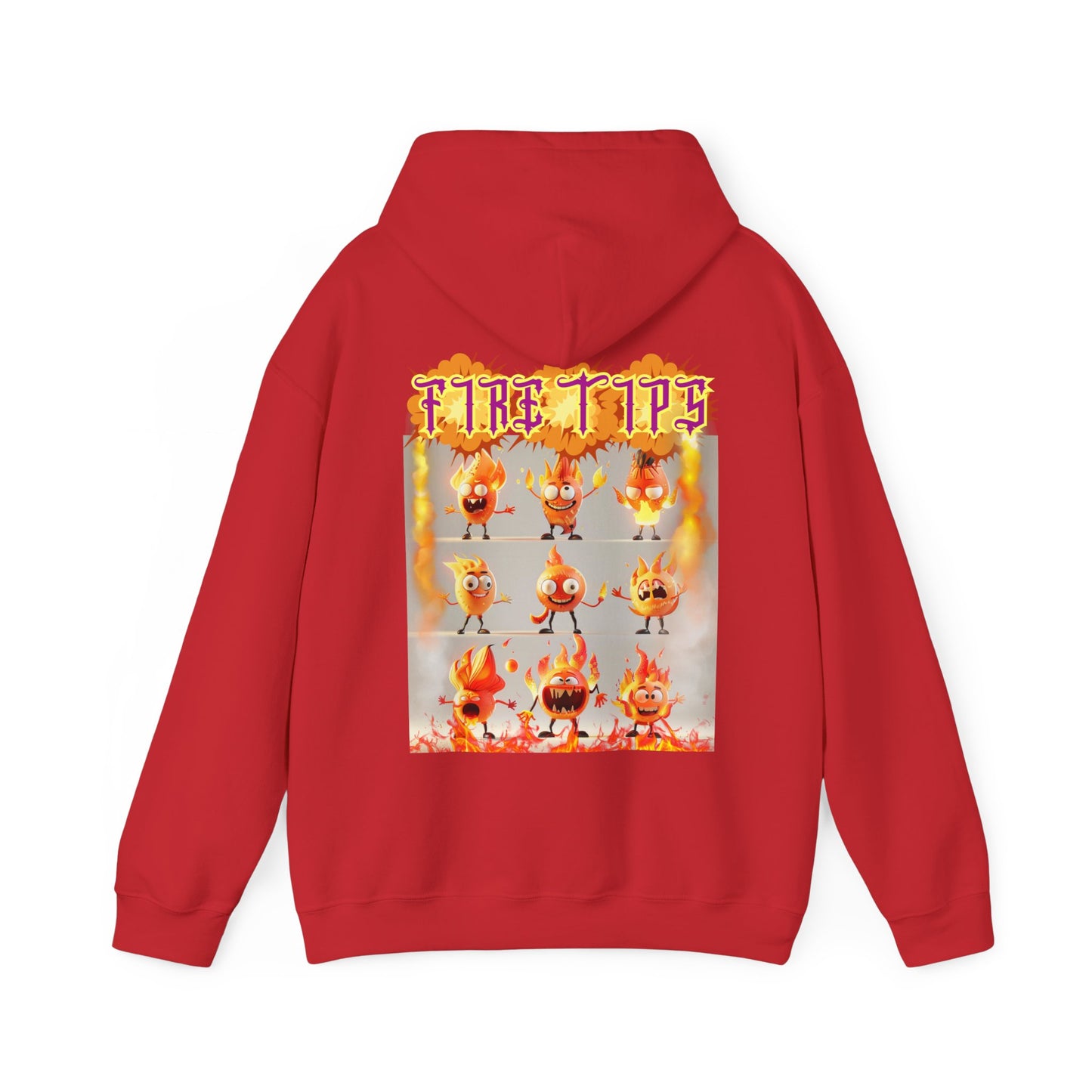 Unisex Heavy Blend™ Hooded Graphic design (Fire Tips) Sweatshirt