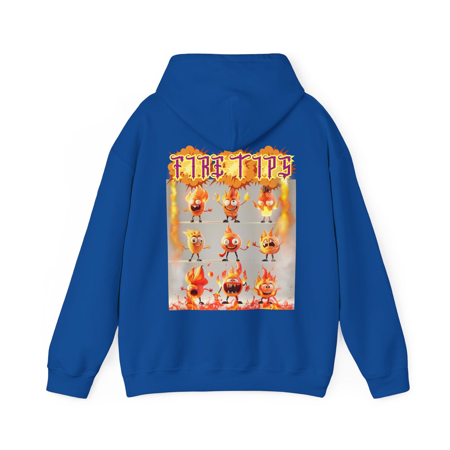 Unisex Heavy Blend™ Hooded Graphic design (Fire Tips) Sweatshirt