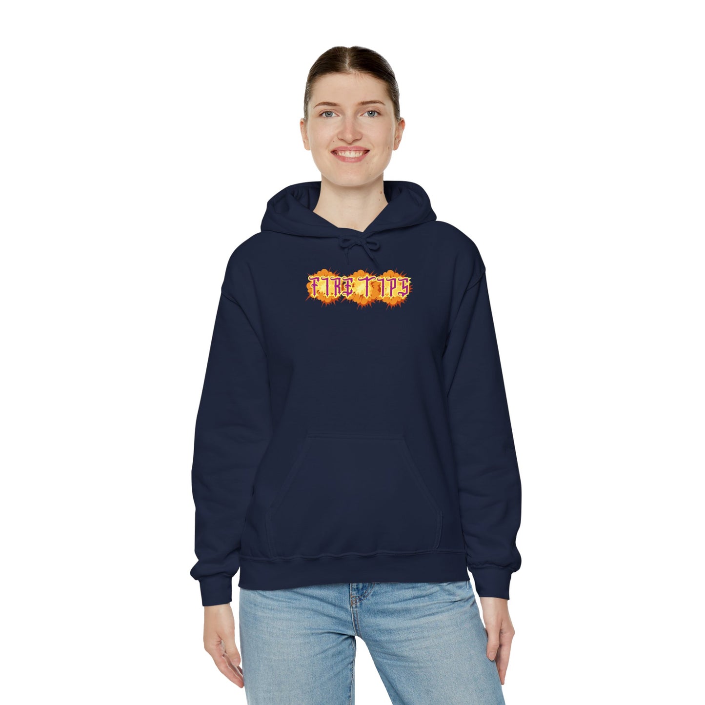 Unisex Heavy Blend™ Hooded Graphic design (Fire Tips) Sweatshirt