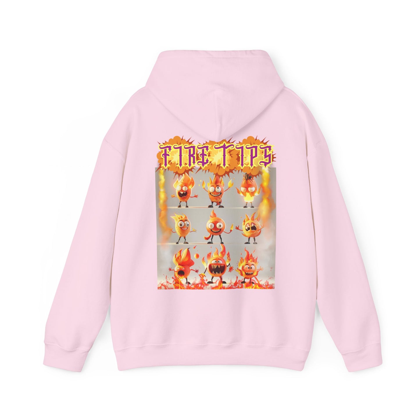 Unisex Heavy Blend™ Hooded Graphic design (Fire Tips) Sweatshirt