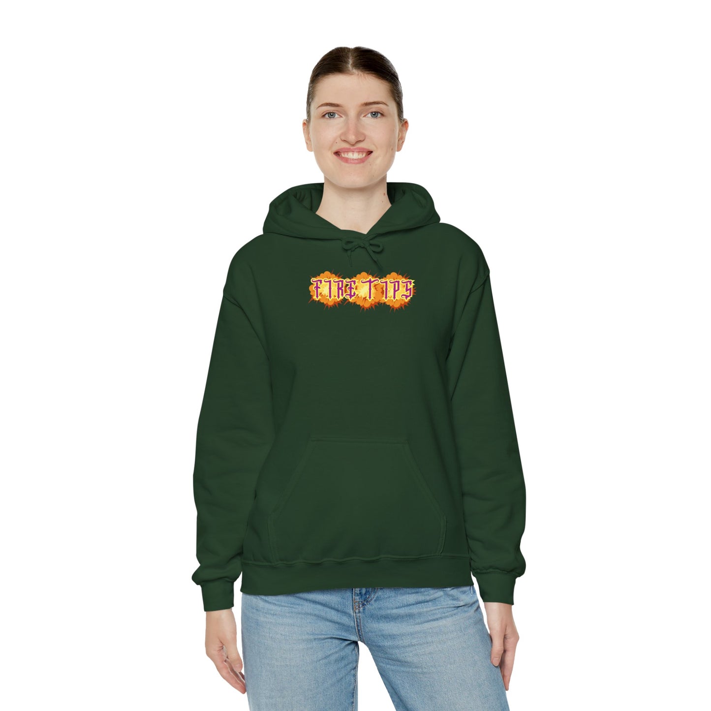 Unisex Heavy Blend™ Hooded Graphic design (Fire Tips) Sweatshirt
