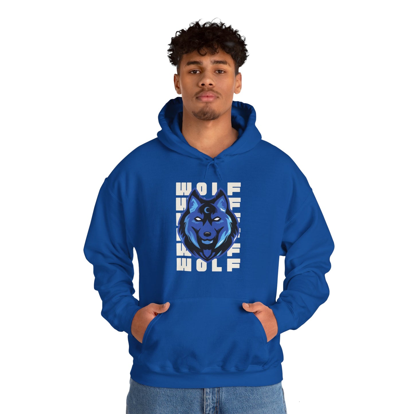 Unisex Heavy Blend™ Graphic Design (WOLF) Hooded Sweatshirt