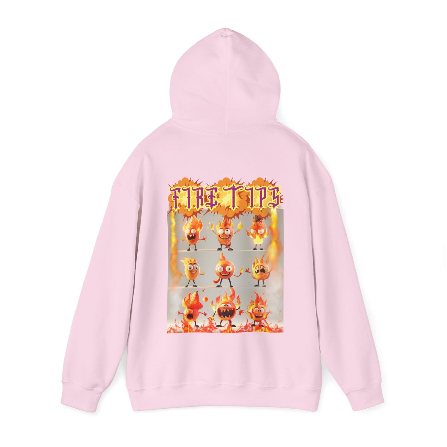 Unisex Heavy Blend™ Hooded Graphic design (Fire Tips) Sweatshirt