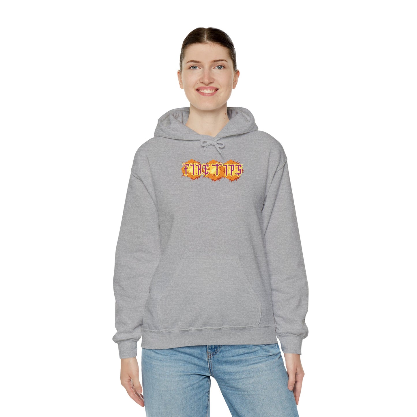 Unisex Heavy Blend™ Hooded Graphic design (Fire Tips) Sweatshirt
