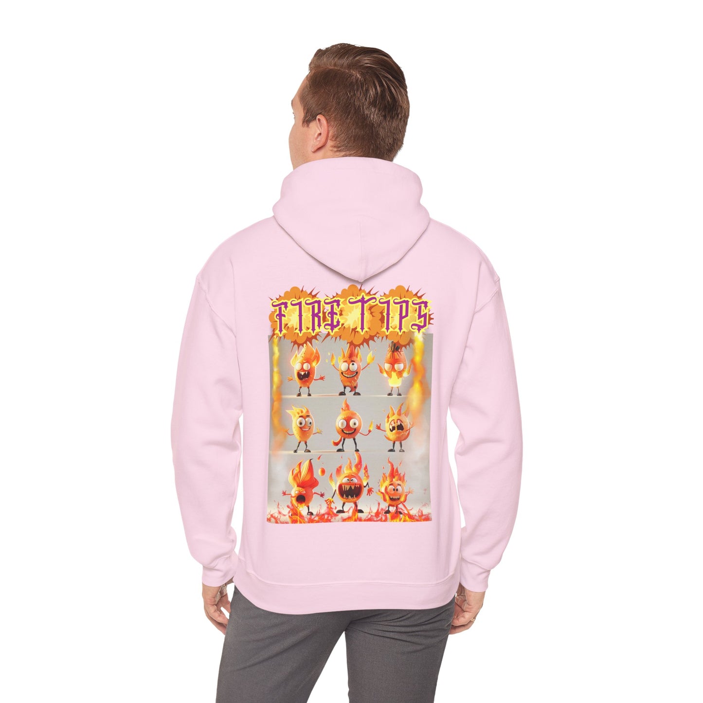 Unisex Heavy Blend™ Hooded Graphic design (Fire Tips) Sweatshirt
