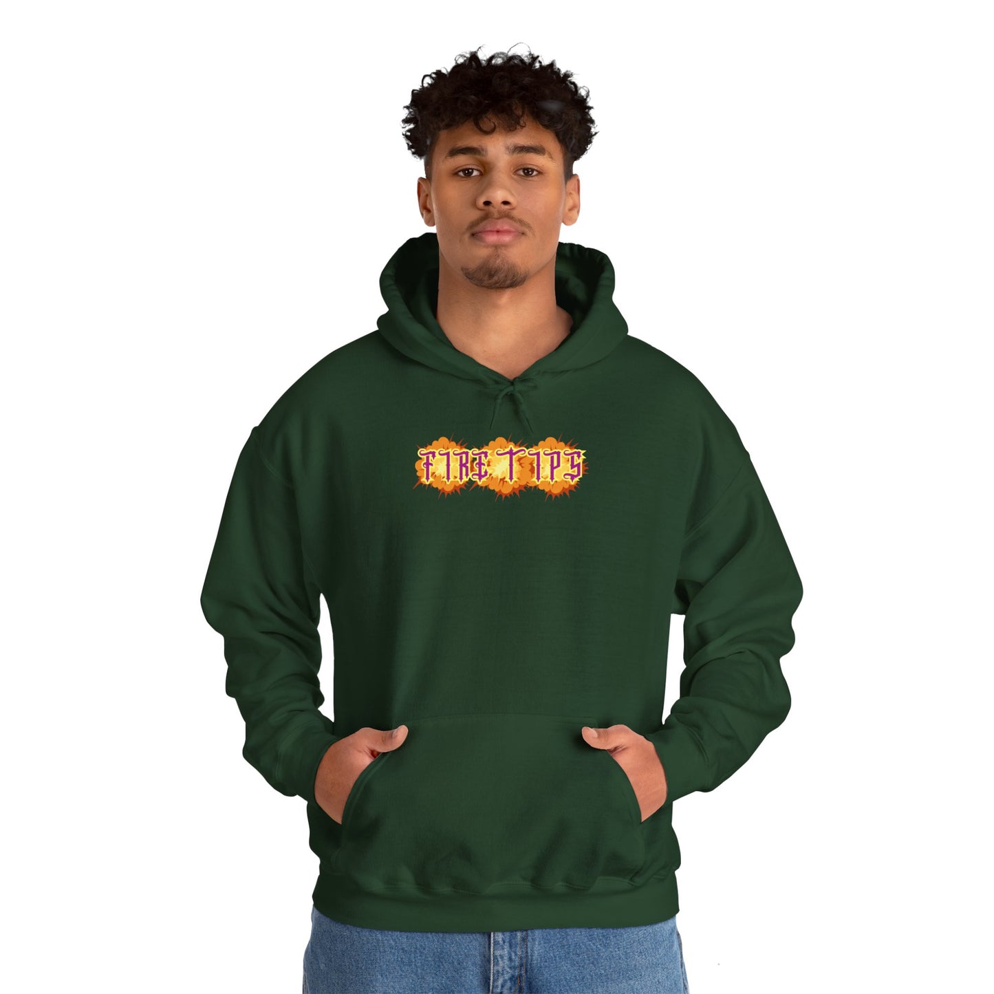 Unisex Heavy Blend™ Hooded Graphic design (Fire Tips) Sweatshirt