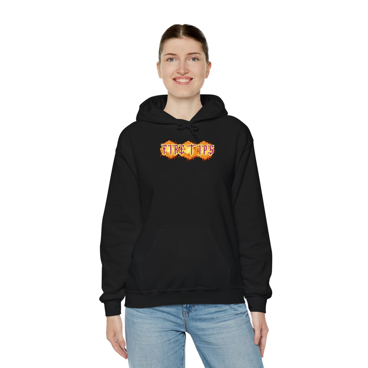 Unisex Heavy Blend™ Hooded Graphic design (Fire Tips) Sweatshirt