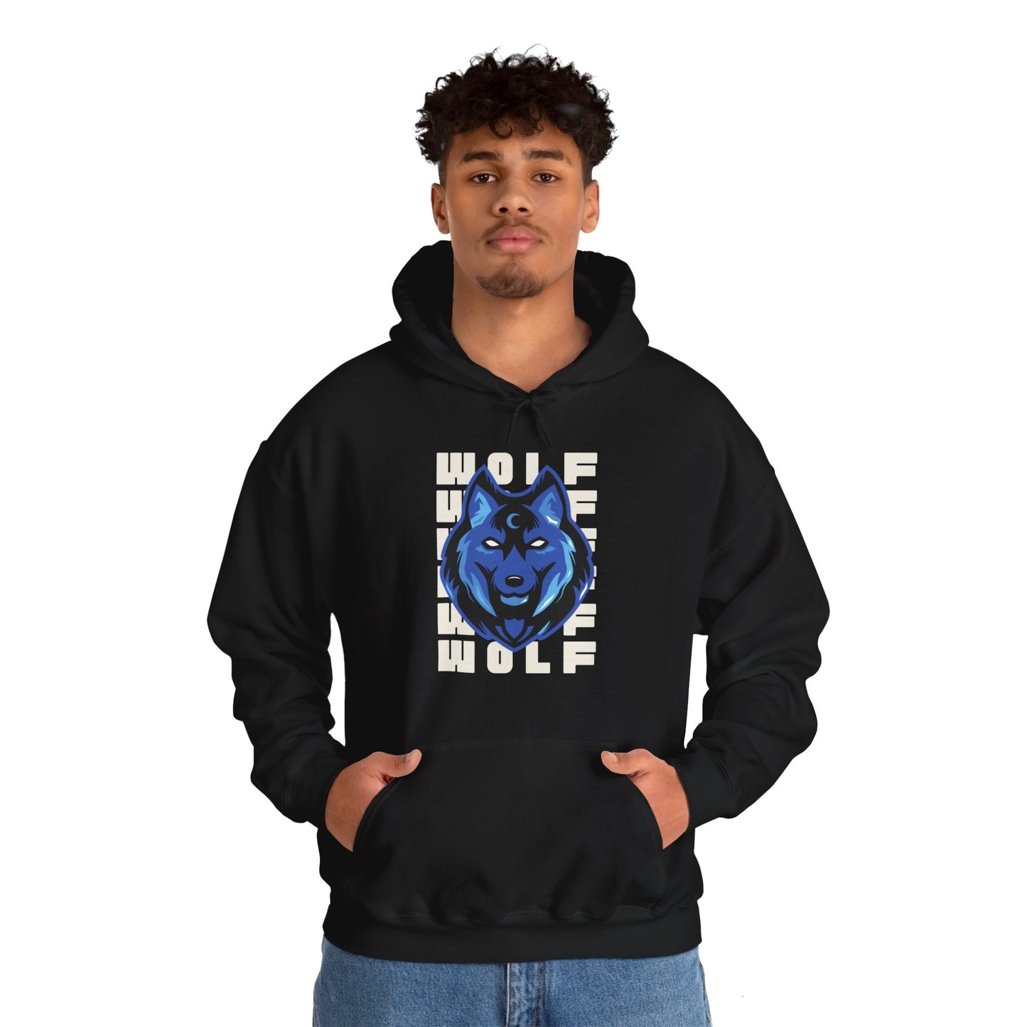 Unisex Heavy Blend™ Graphic Design (WOLF) Hooded Sweatshirt