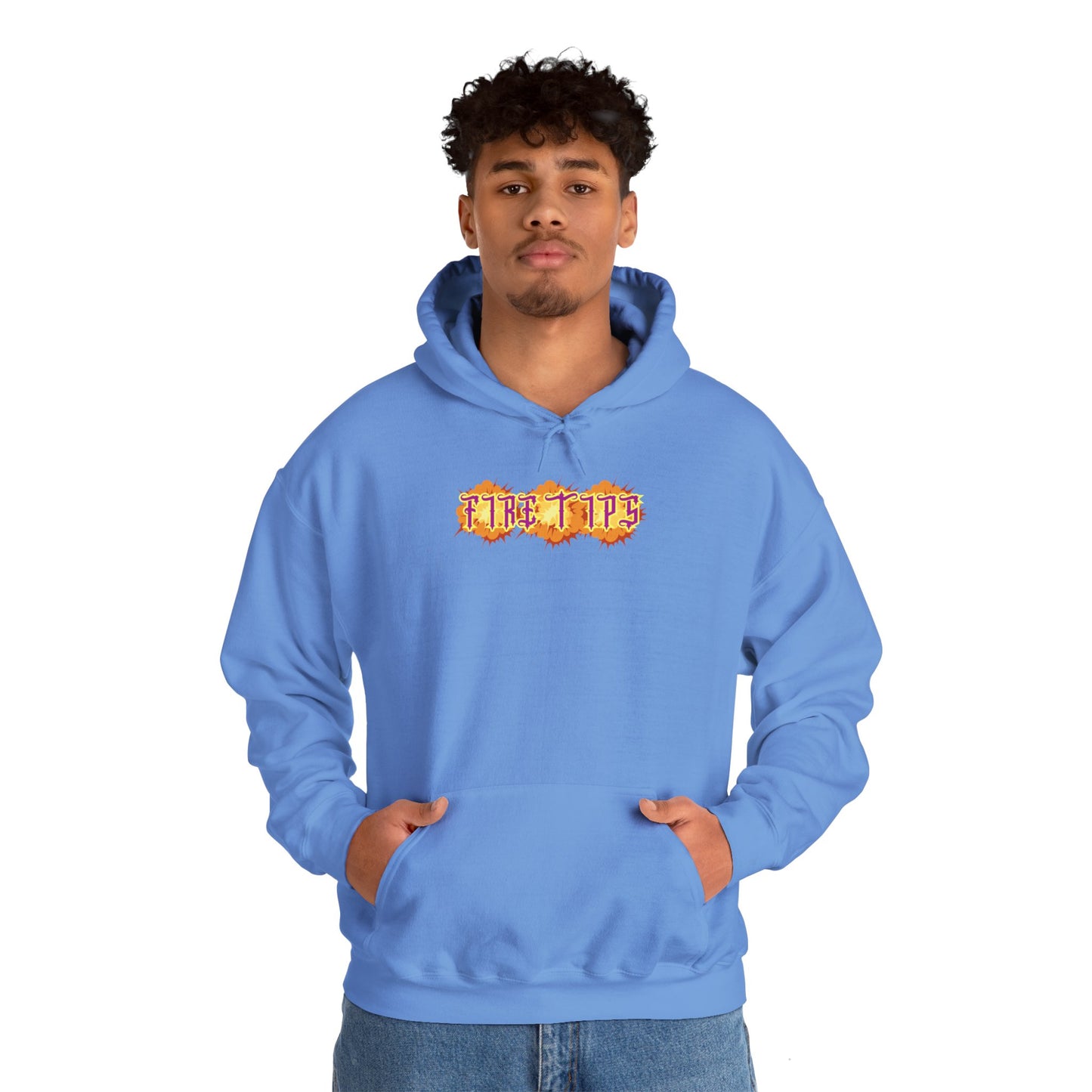 Unisex Heavy Blend™ Hooded Graphic design (Fire Tips) Sweatshirt