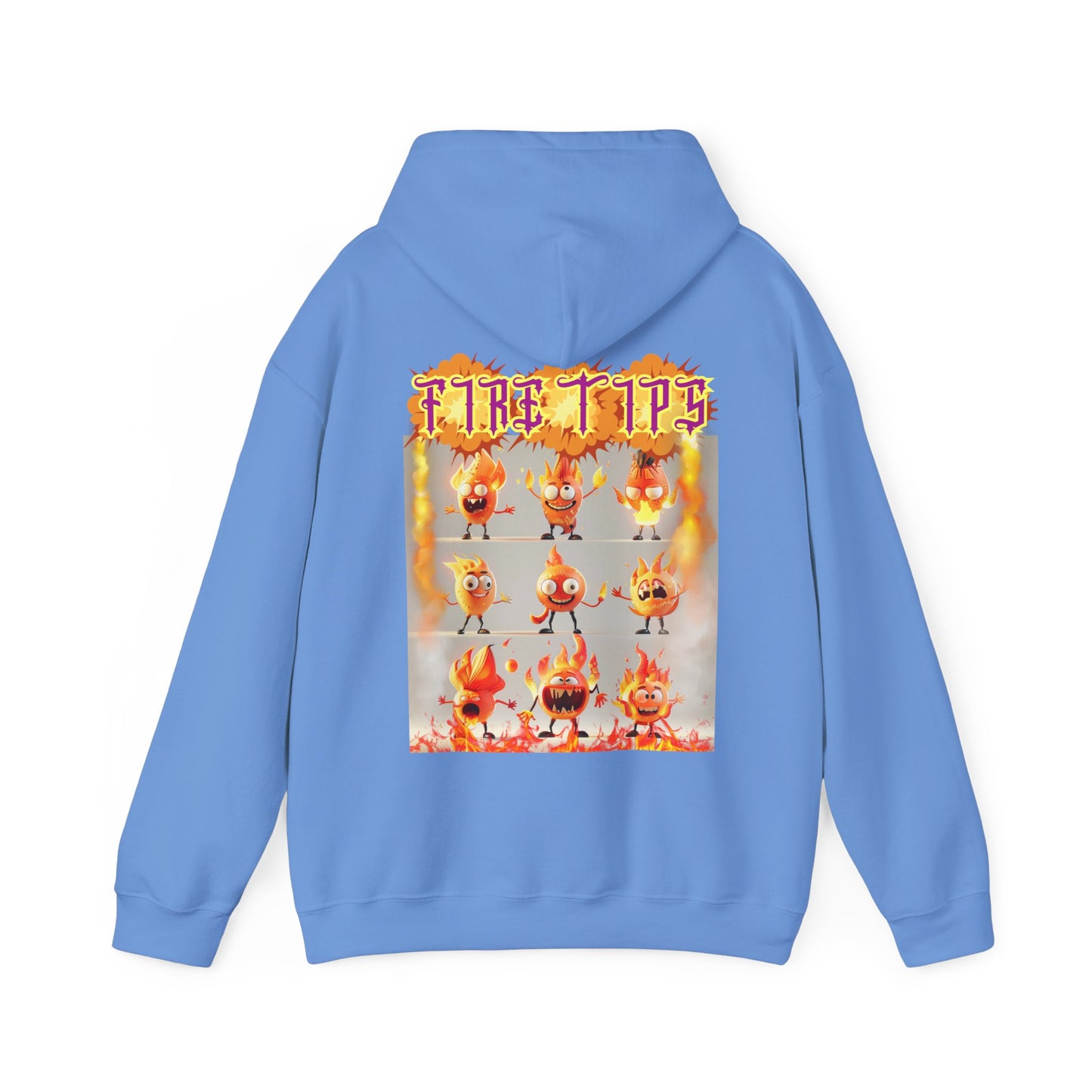 Unisex Heavy Blend™ Hooded Graphic design (Fire Tips) Sweatshirt
