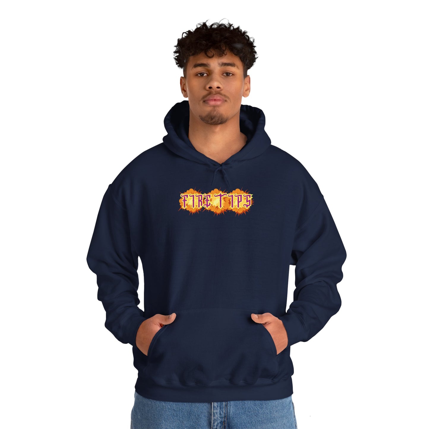 Unisex Heavy Blend™ Hooded Graphic design (Fire Tips) Sweatshirt