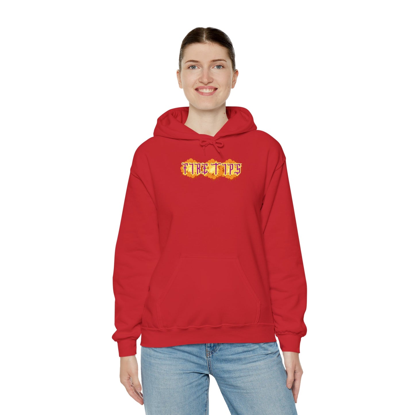 Unisex Heavy Blend™ Hooded Graphic design (Fire Tips) Sweatshirt