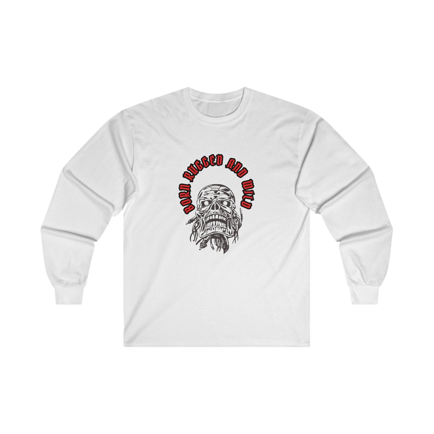 Unisex Ultra Cotton Design (Born Rugged and Wild) Long Sleeve Tee