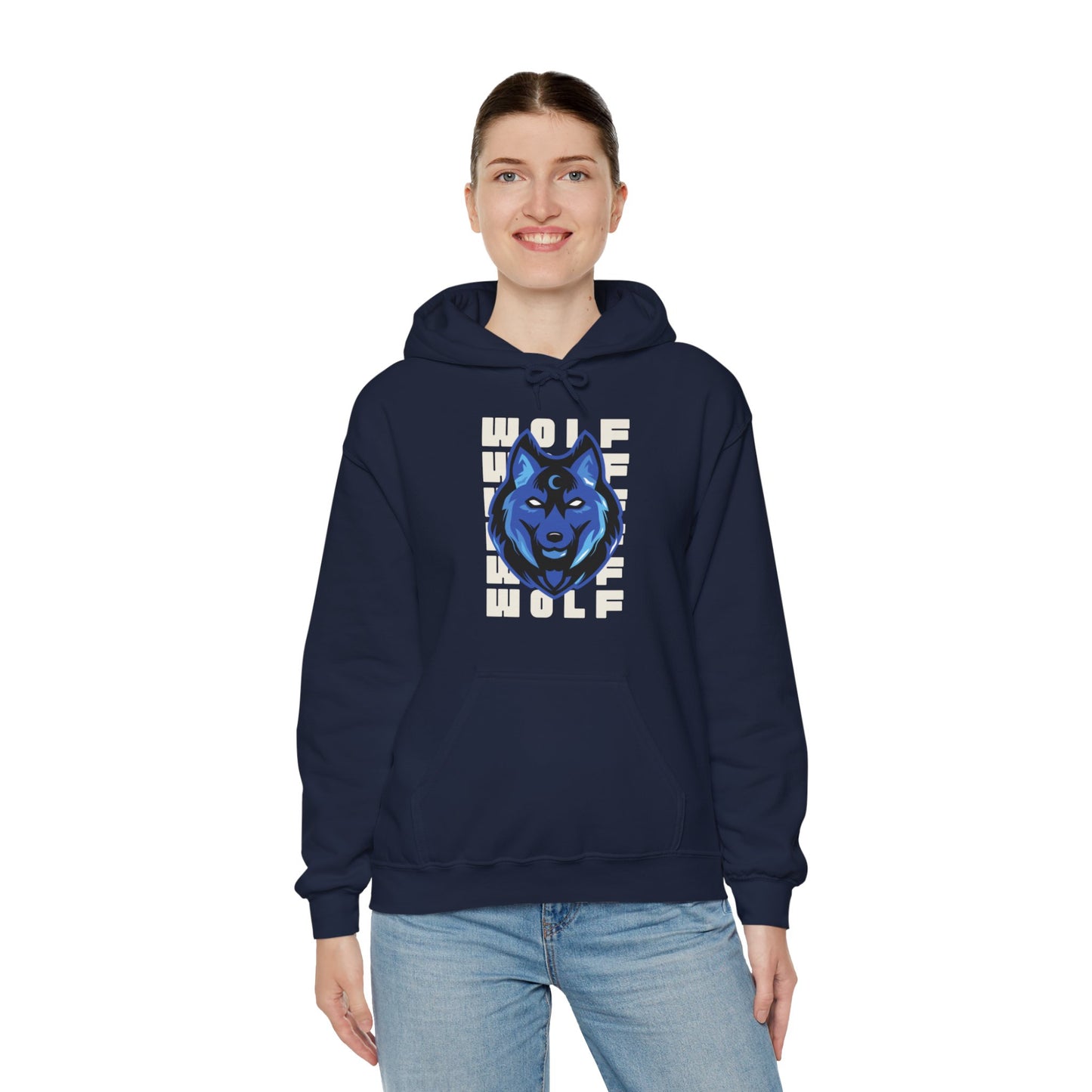 Unisex Heavy Blend™ Graphic Design (WOLF) Hooded Sweatshirt