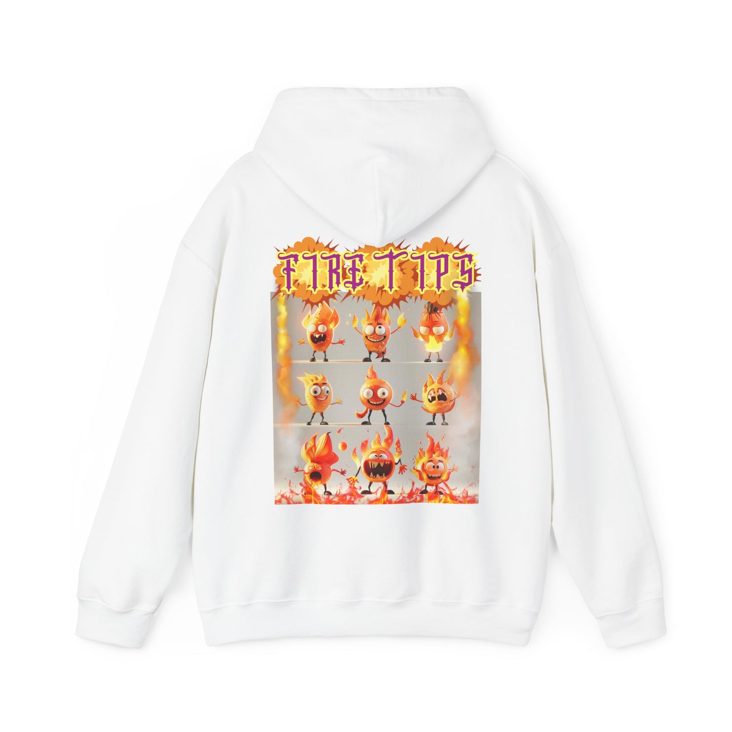 Unisex Heavy Blend™ Hooded Graphic design (Fire Tips) Sweatshirt