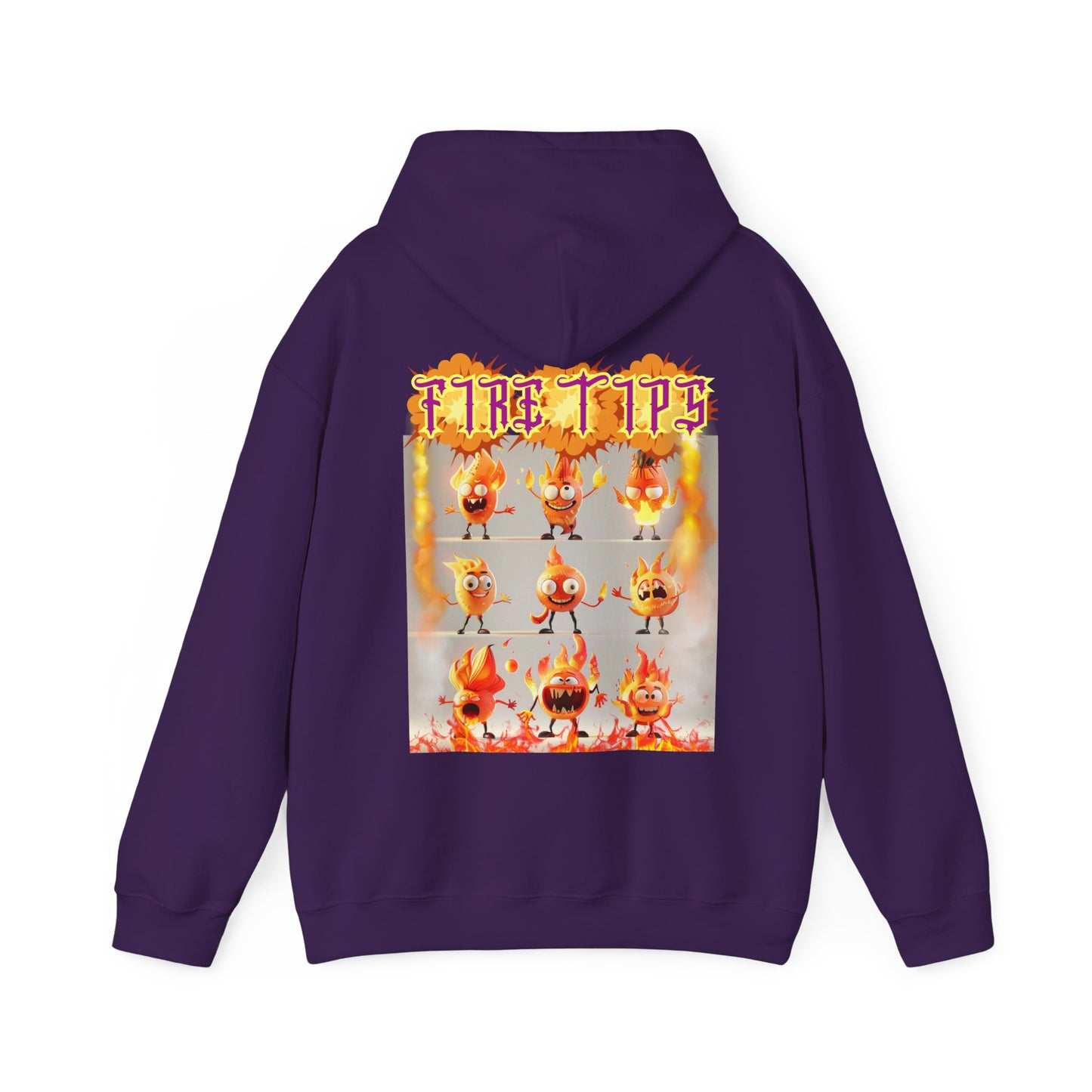 Unisex Heavy Blend™ Hooded Graphic design (Fire Tips) Sweatshirt