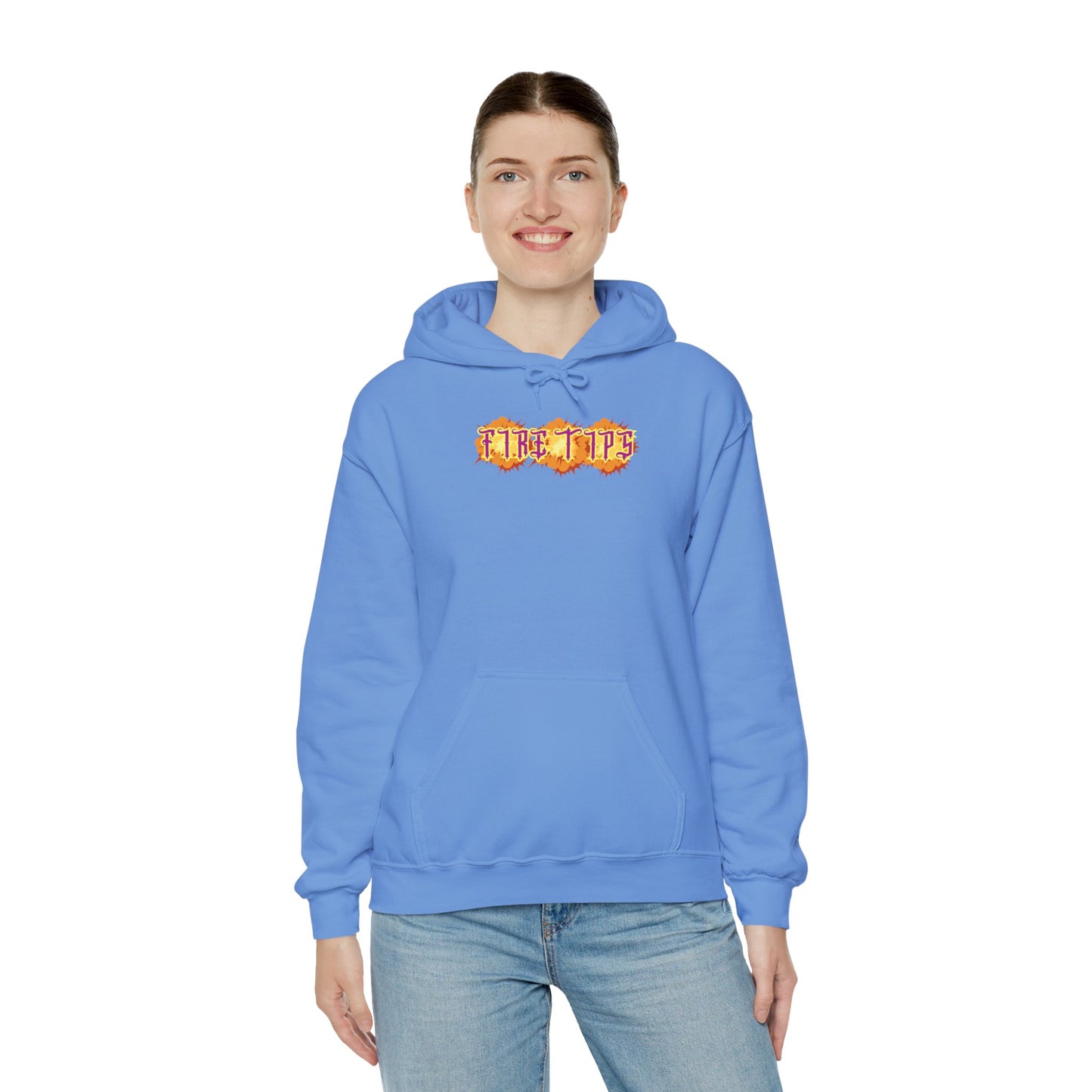 Unisex Heavy Blend™ Hooded Graphic design (Fire Tips) Sweatshirt
