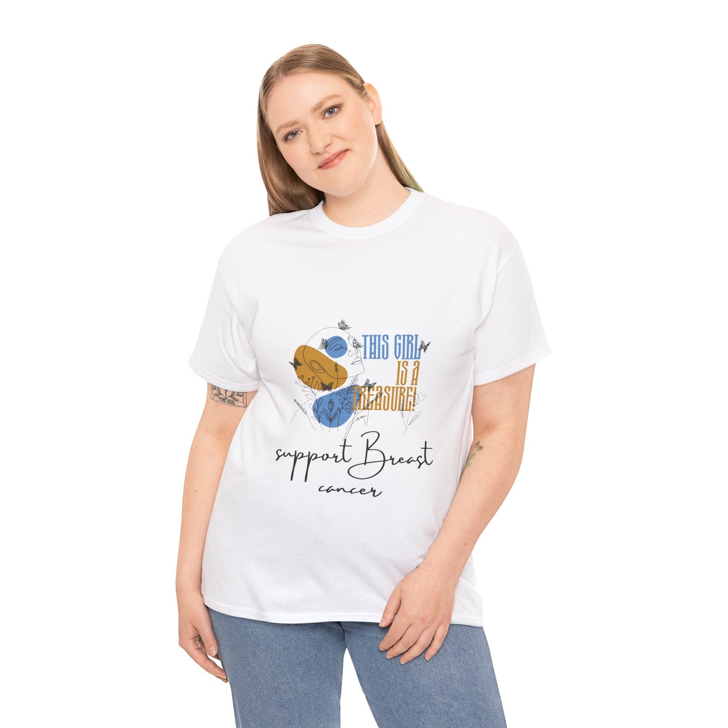 Unisex Heavy Cotton (Support Breast Cancer) T-shirt