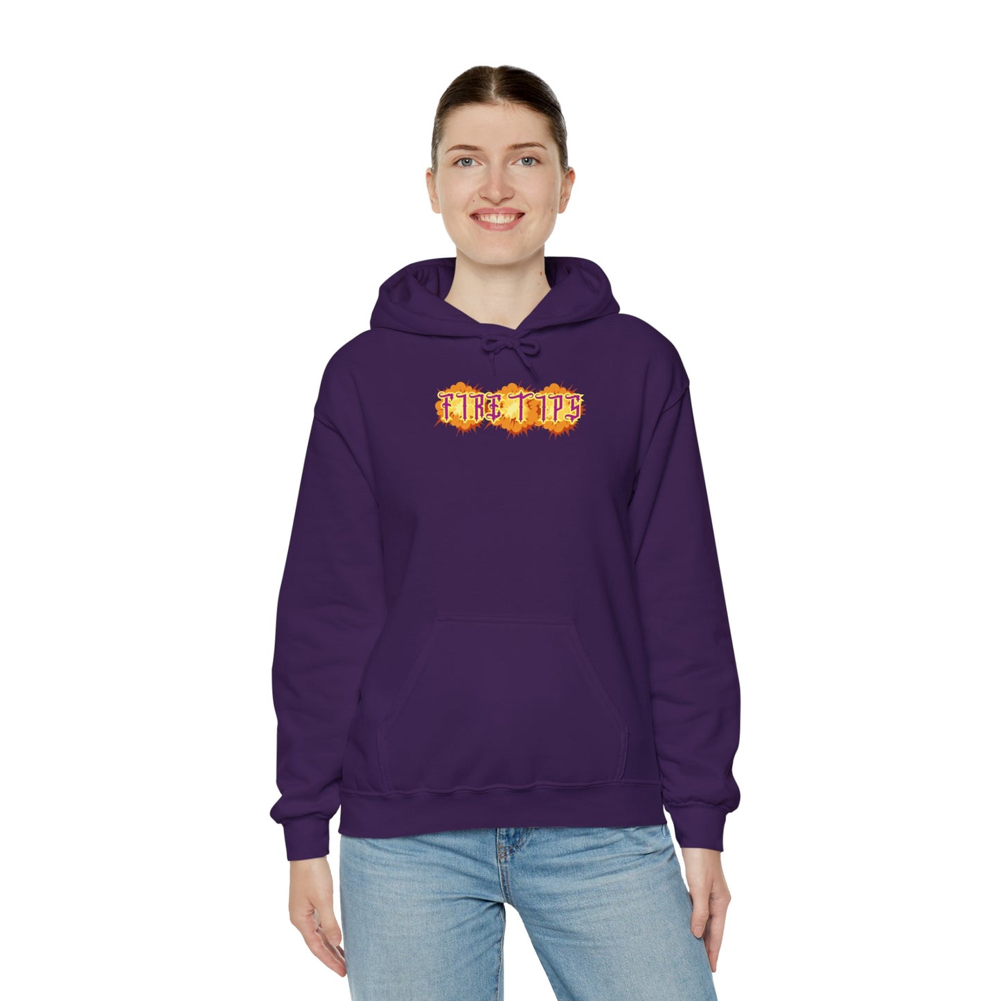 Unisex Heavy Blend™ Hooded Graphic design (Fire Tips) Sweatshirt