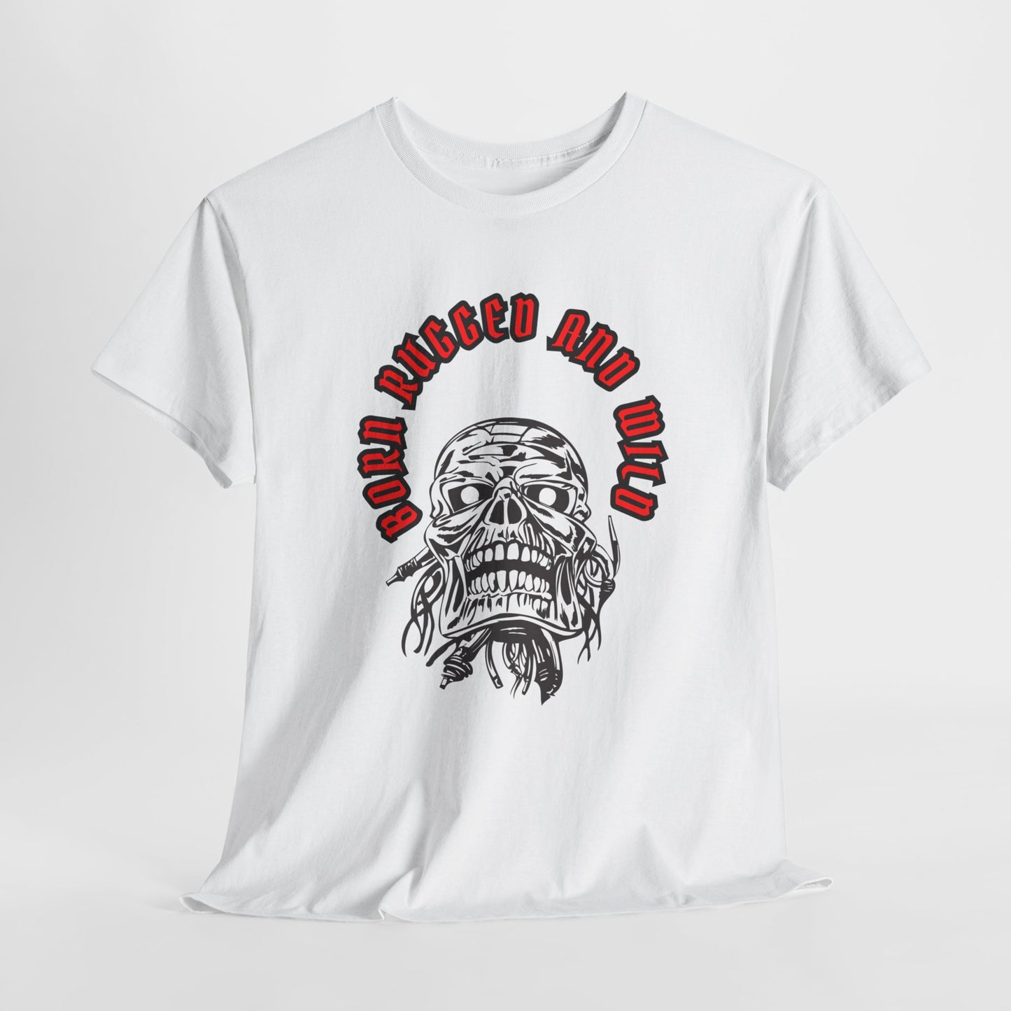 Unisex Heavy Cotton design (Born Rugged and Wild) T-shirt