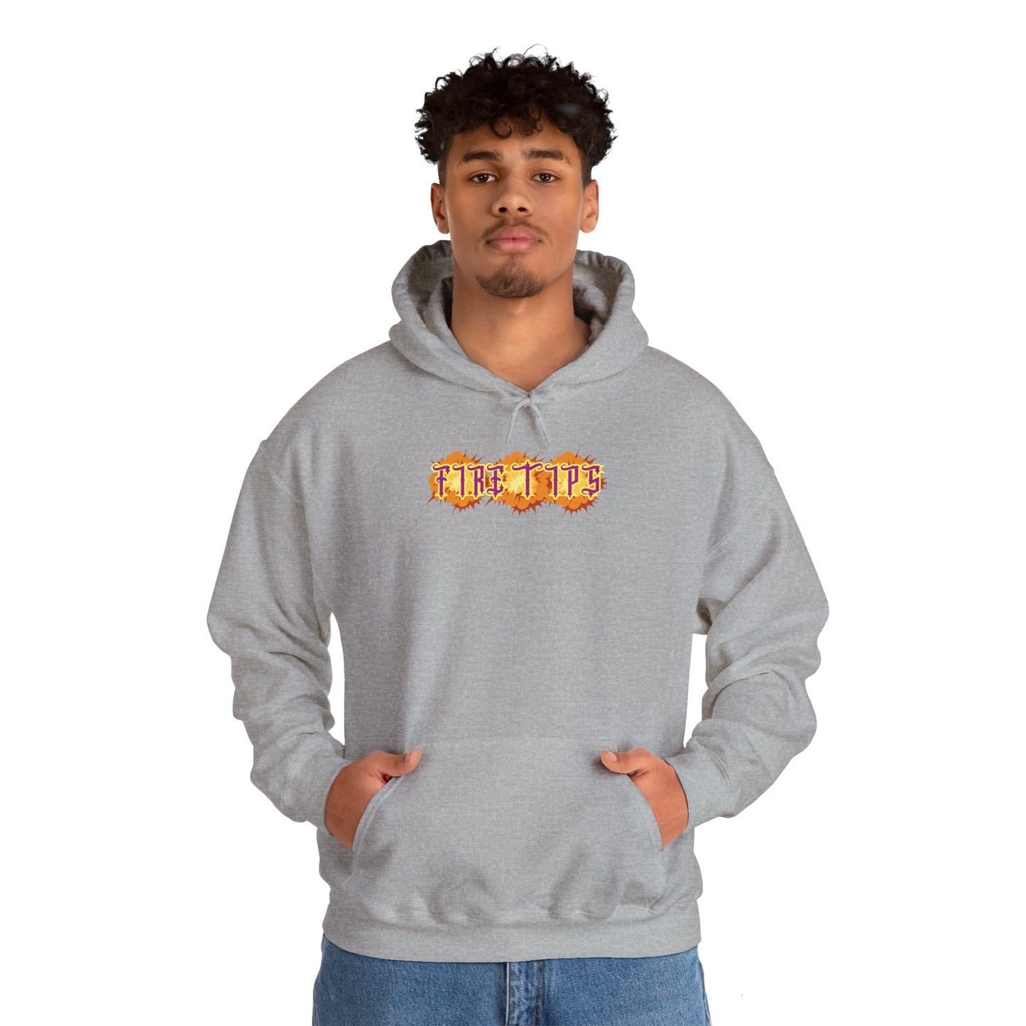 Unisex Heavy Blend™ Hooded Graphic design (Fire Tips) Sweatshirt