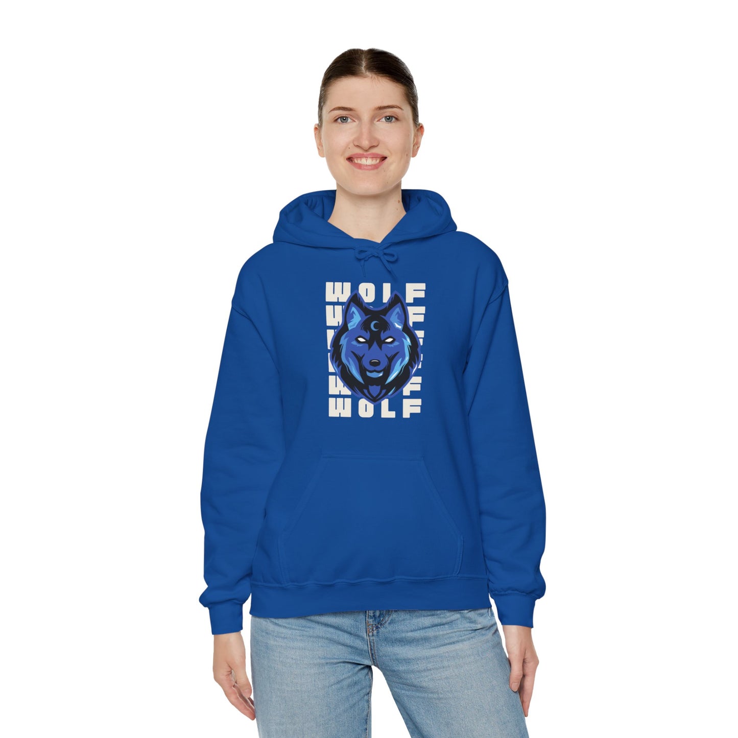 Unisex Heavy Blend™ Graphic Design (WOLF) Hooded Sweatshirt
