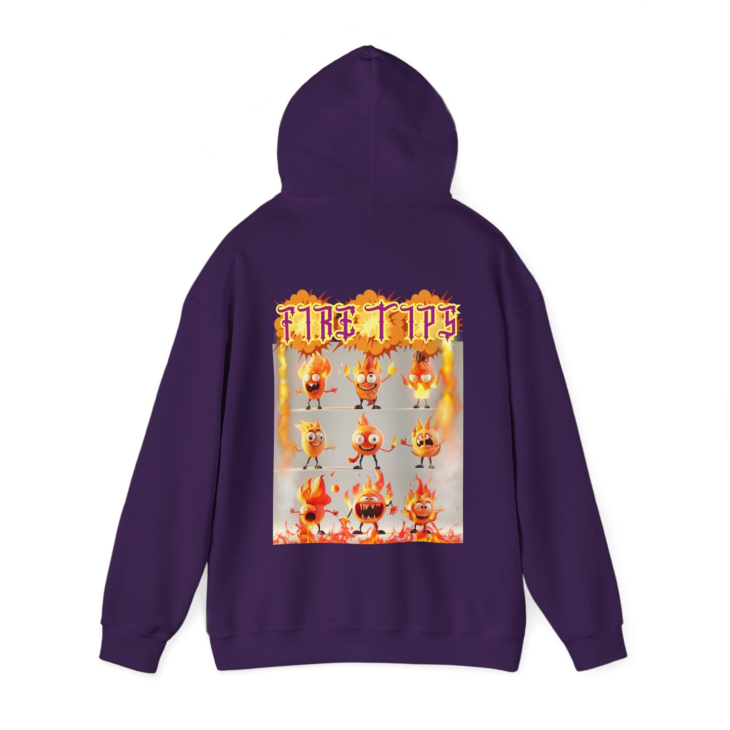 Unisex Heavy Blend™ Hooded Graphic design (Fire Tips) Sweatshirt