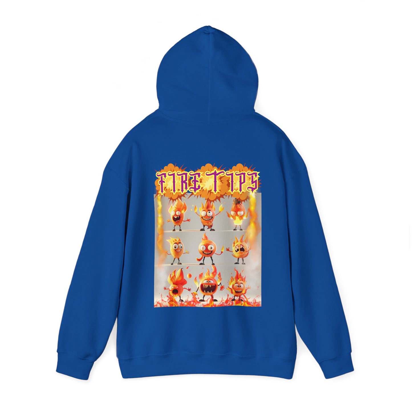 Unisex Heavy Blend™ Hooded Graphic design (Fire Tips) Sweatshirt