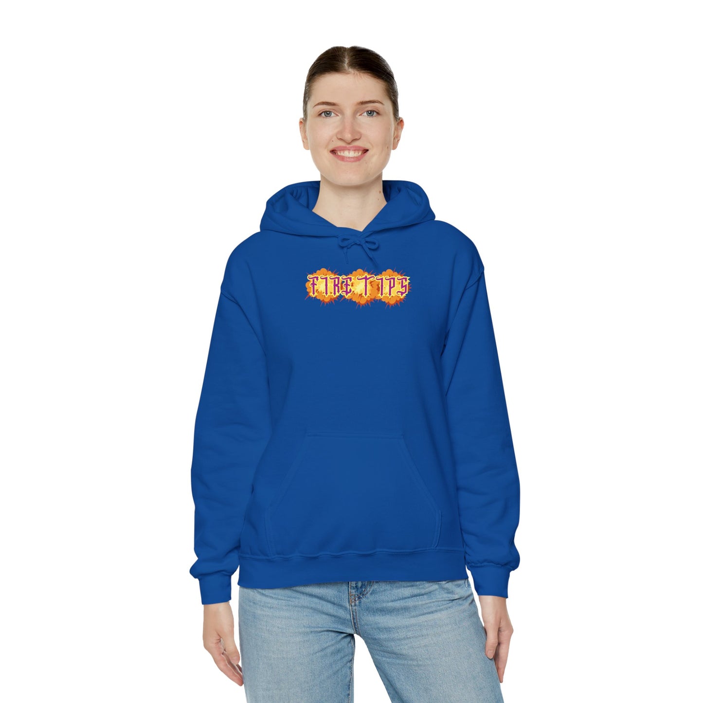 Unisex Heavy Blend™ Hooded Graphic design (Fire Tips) Sweatshirt