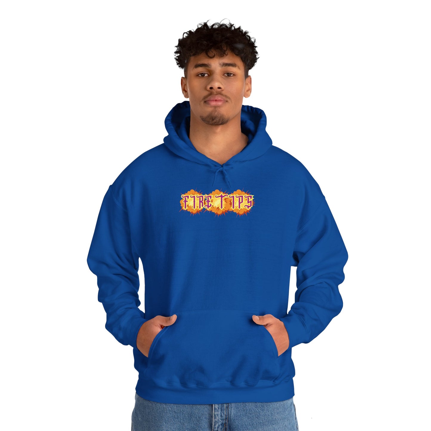 Unisex Heavy Blend™ Hooded Graphic design (Fire Tips) Sweatshirt
