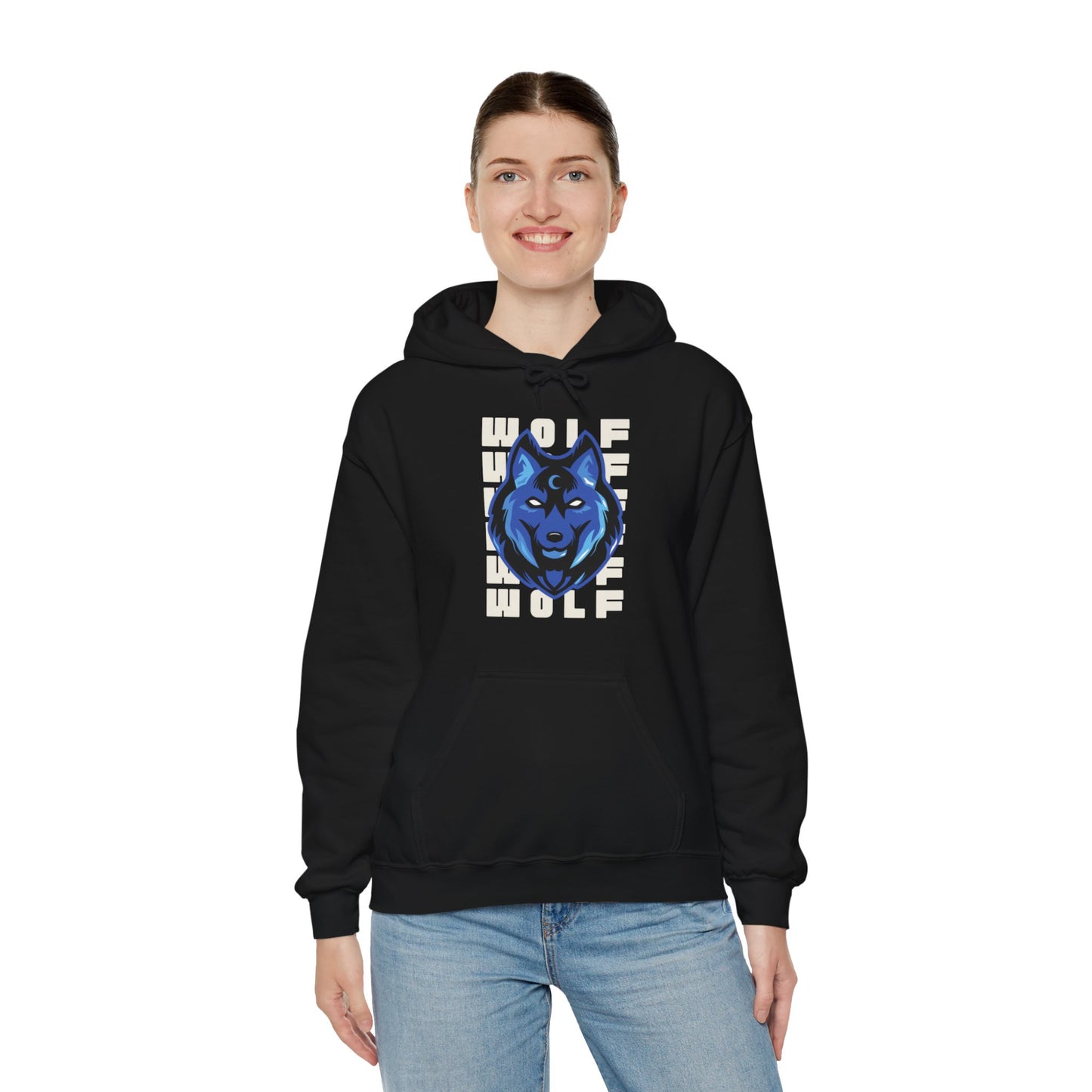 Unisex Heavy Blend™ Graphic Design (WOLF) Hooded Sweatshirt