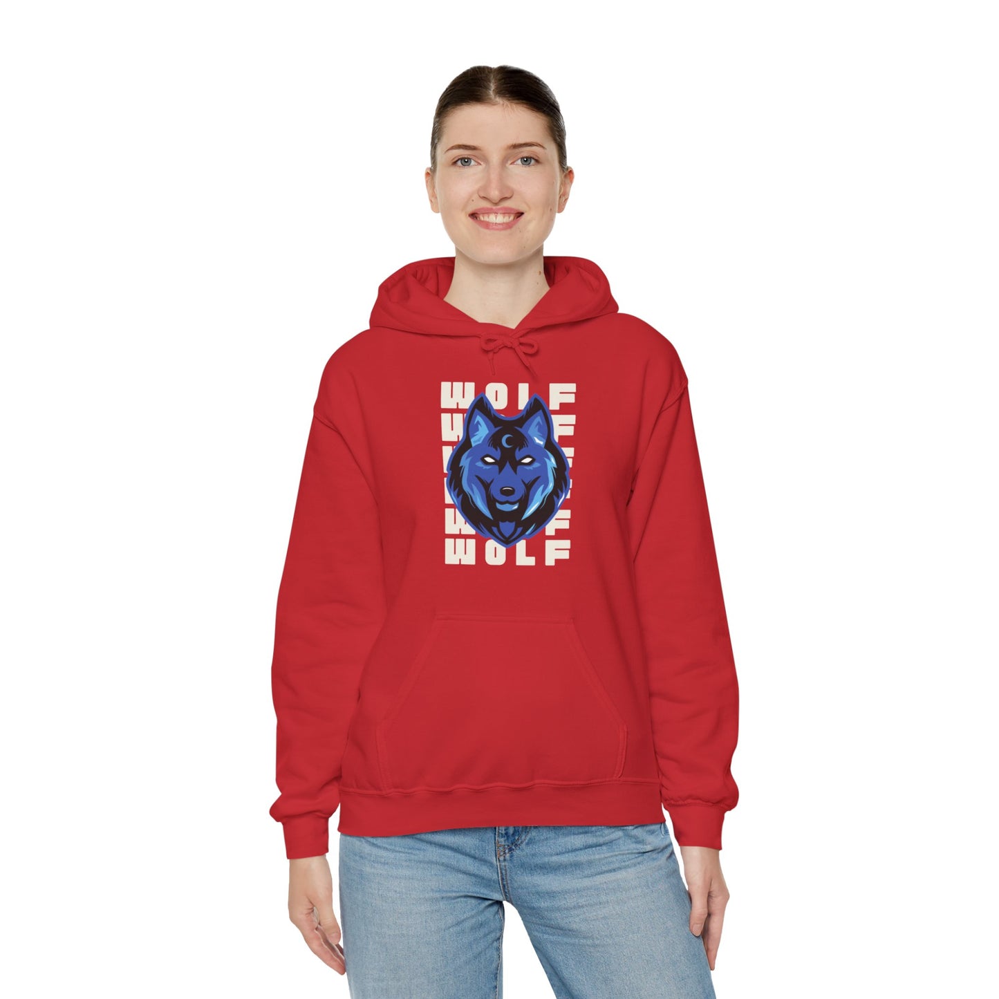 Unisex Heavy Blend™ Graphic Design (WOLF) Hooded Sweatshirt