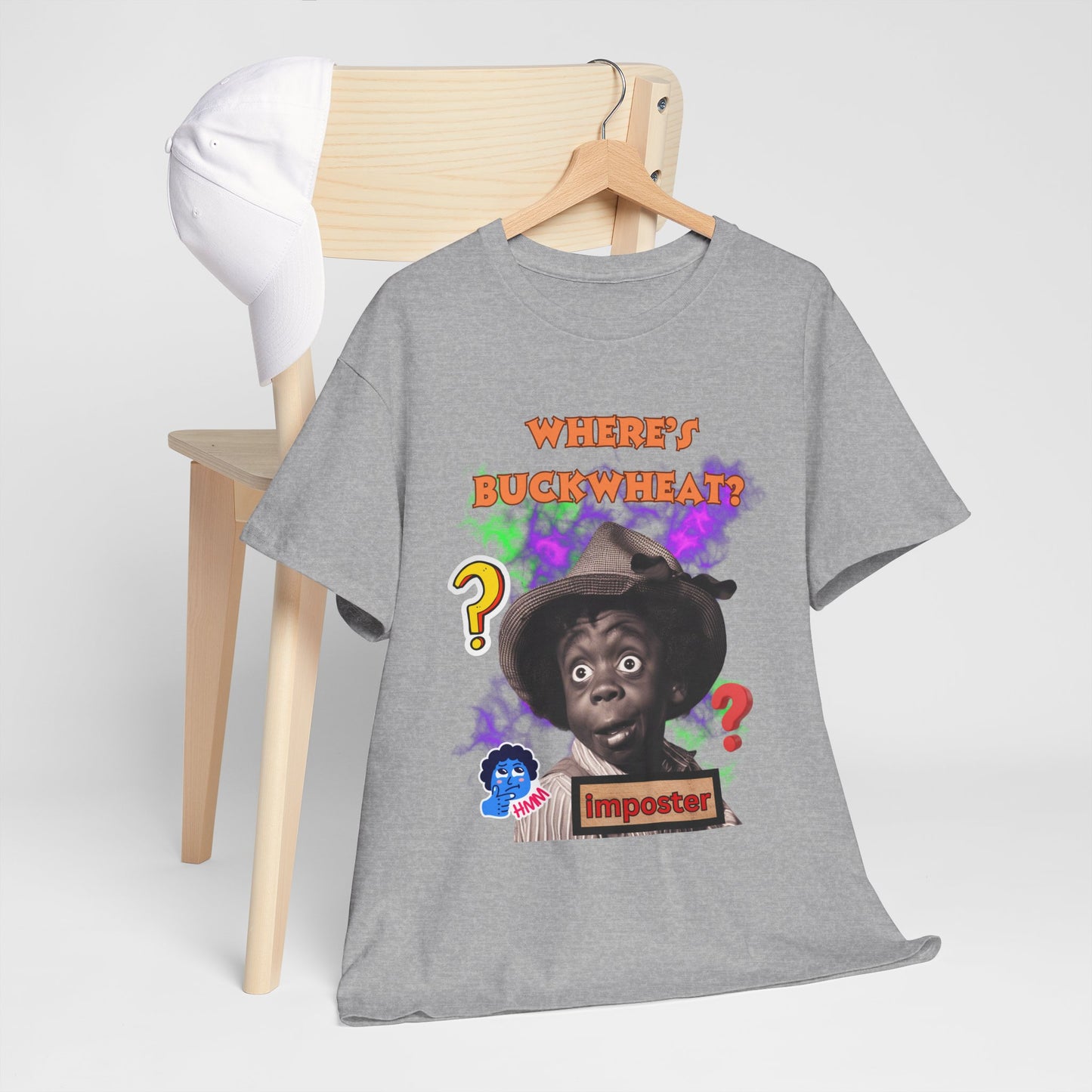 Unisex Heavy Cotton Graphic design (Where's Buckwheat) T-shirt