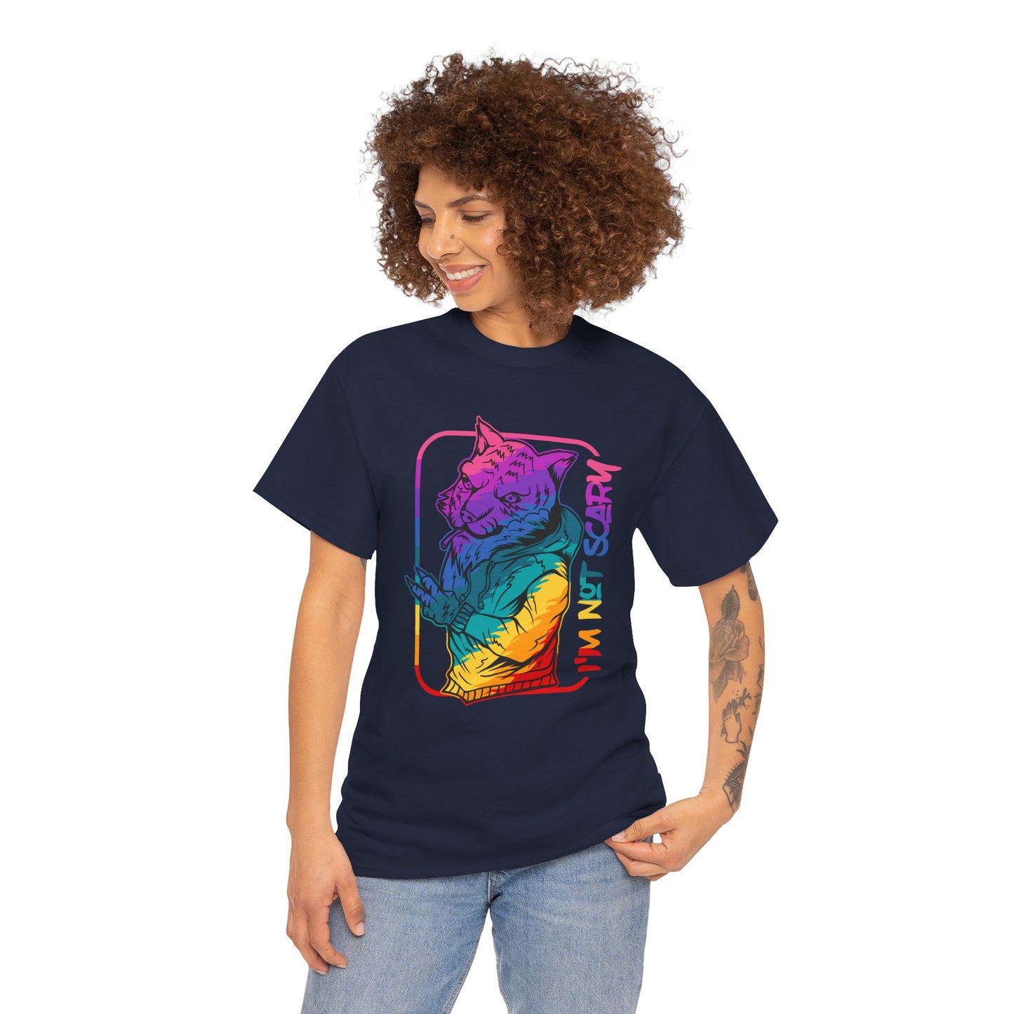 Unisex Heavy Cotton Graphic Design (I'm Not Scary) T-shirt