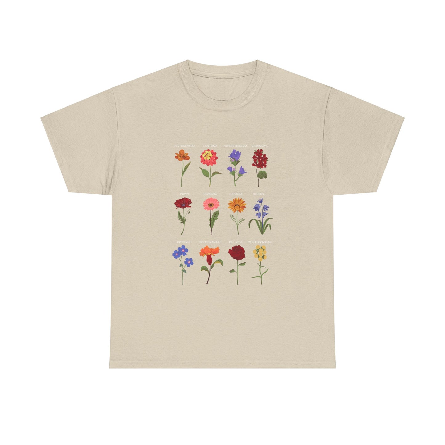 Unisex Heavy Cotton Graphic Design (Flowers) T-shirt