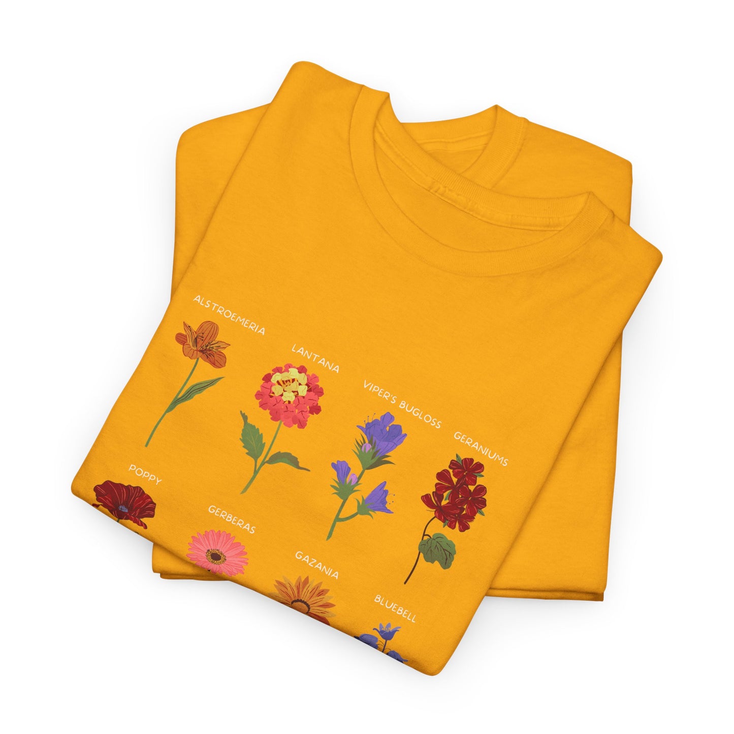 Unisex Heavy Cotton Graphic Design (Flowers) T-shirt