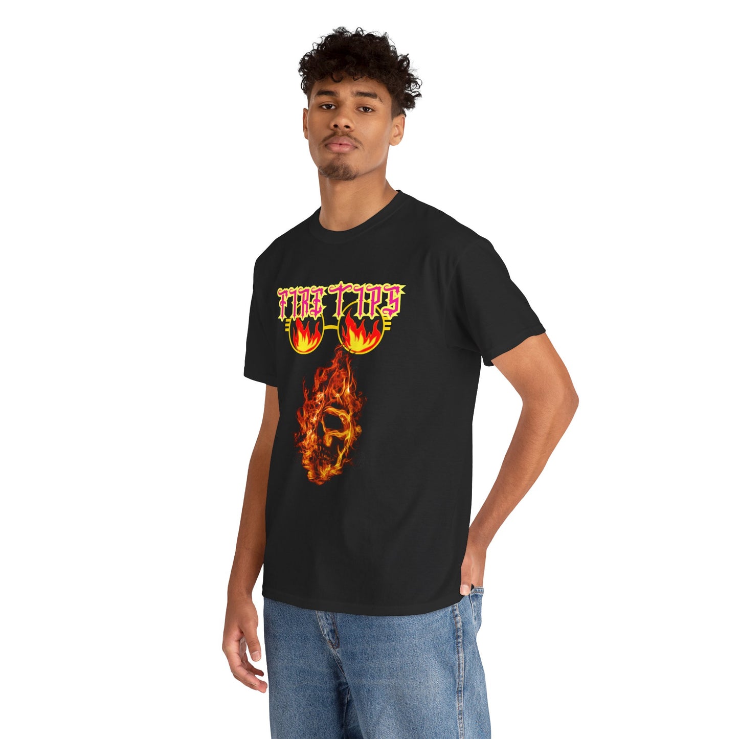 Unisex Heavy Cotton Graphic design (Fire Tips) T-shit