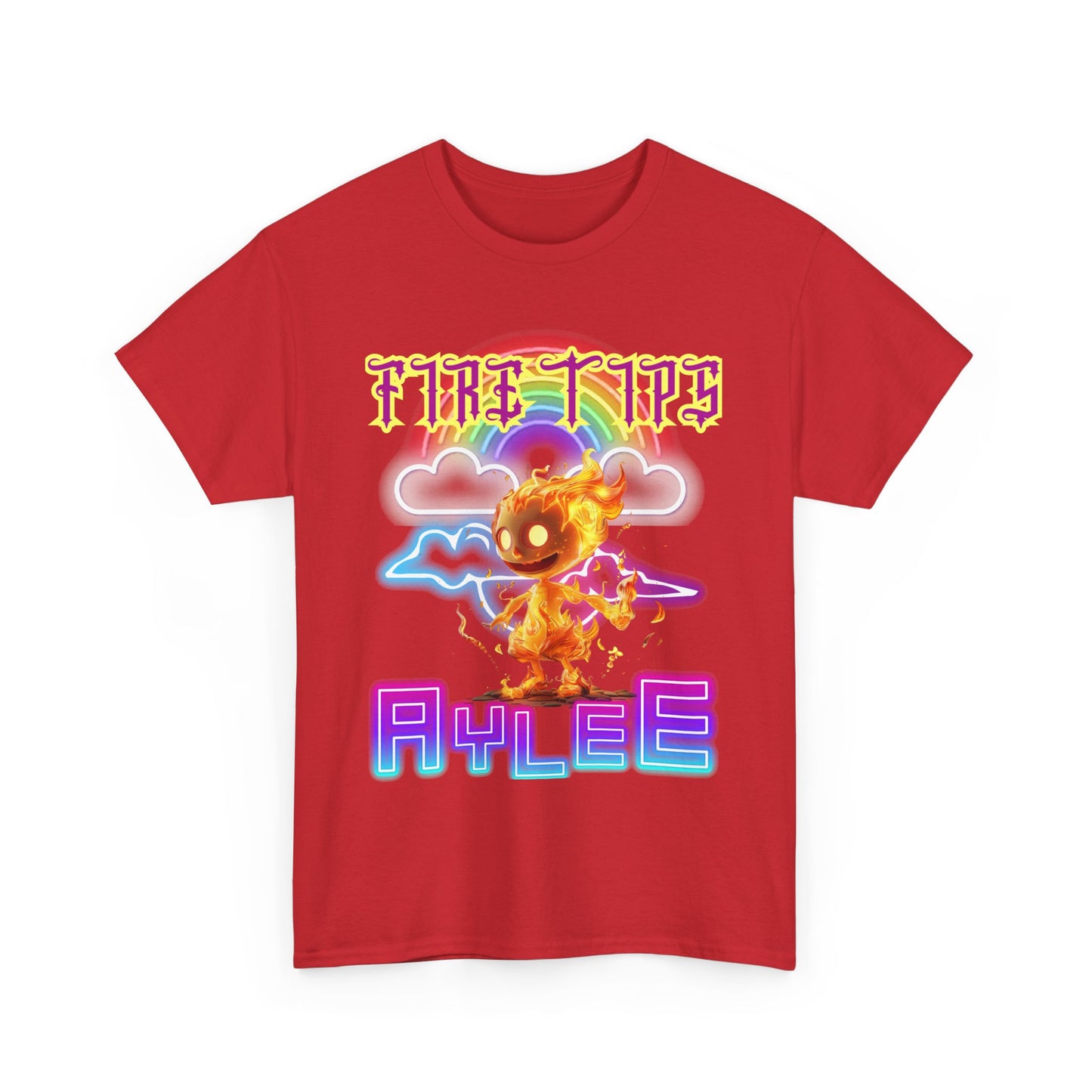 Unisex Heavy Cotton Graphic design (Fire Tips Aylee) T-shirt