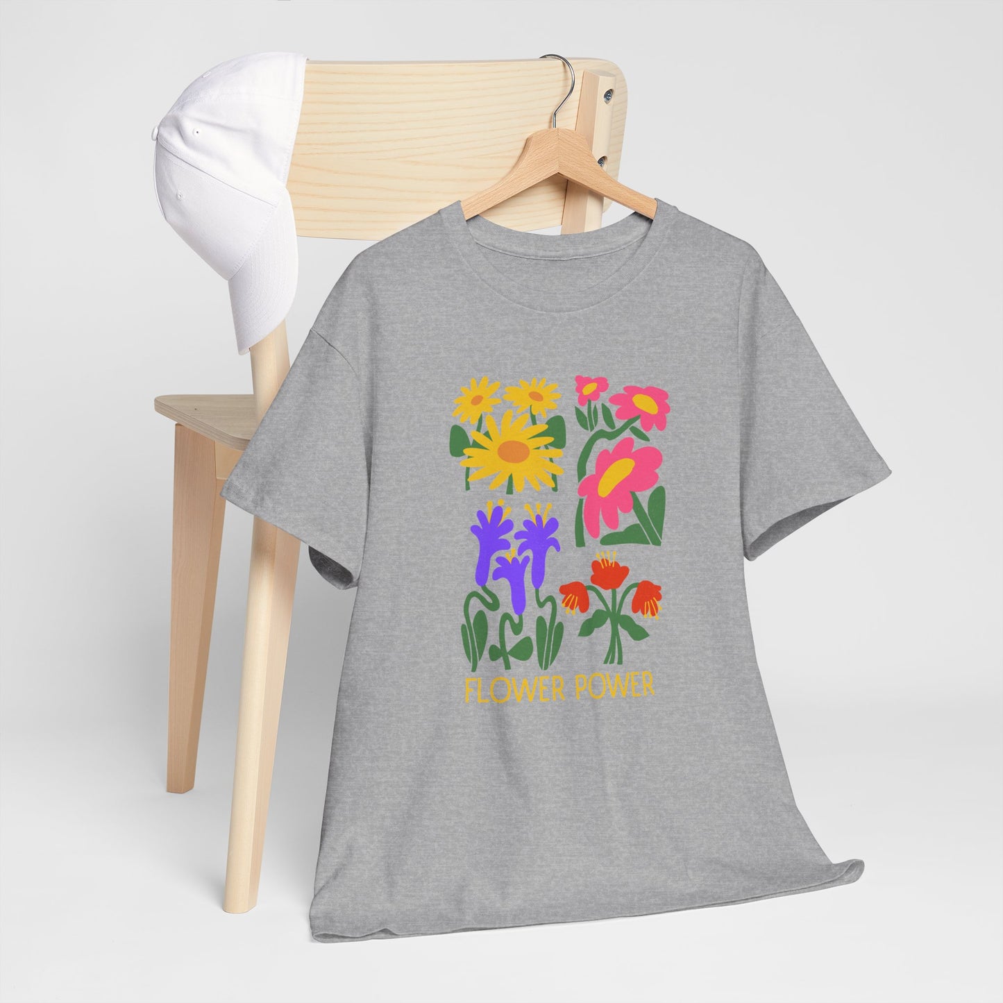 Unisex Heavy Cotton Graphic design (Flower Power) T-shirt