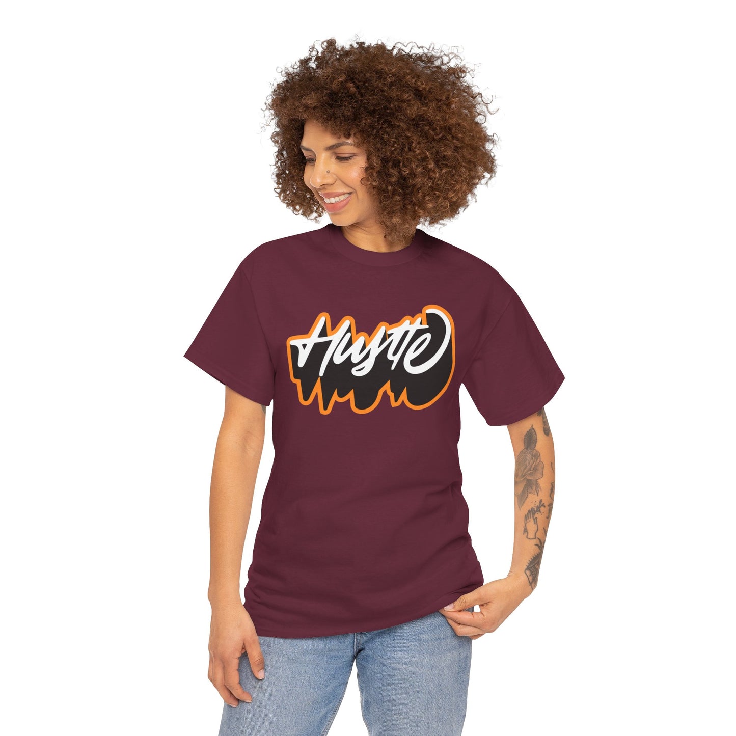 Unisex Heavy Cotton Graphic design (Hustle) T-shirt